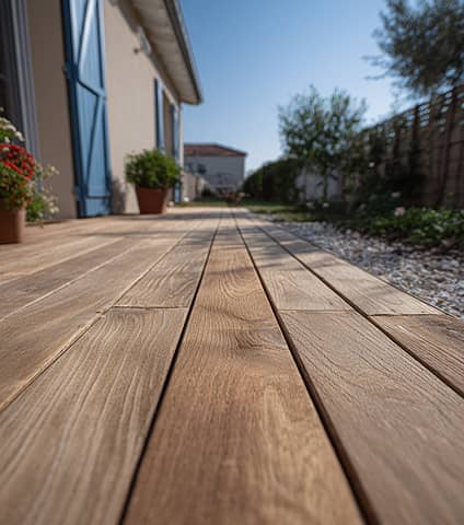 Pose de terrasse en bois